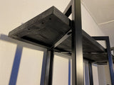 Bücherregal schwarz, Regal schwarz Industriedesign,  Breite 160 cm