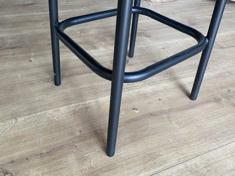 Barhocker grau schwarz, Barstuhl Industrie, Sitzhöhe 75 cm