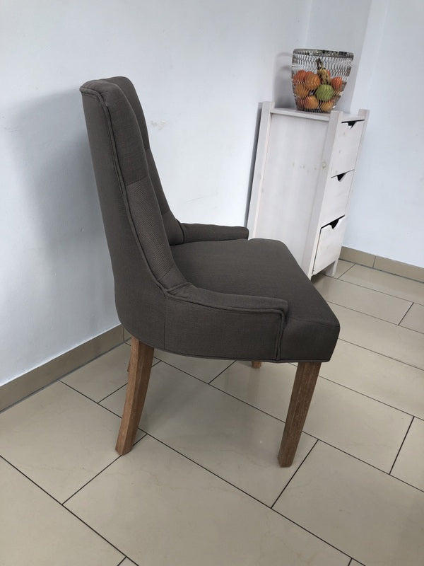 Stuhl taupe, Esszimmerstuhl taupe, Stuhl gepolstert taupe