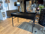 Schreibtisch schwarz Eiche furniert, schwarzer Schreibtisch Eiche furniert, Tisch schwarz Eiche furniert, Breite 120 cm