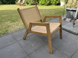 Gartensessel Naturbraun, Lounge-Sessel braun