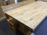 Esstisch Massivholz, Klostertisch Holz vintage, Holztisch Landhaus, Tisch Massivholz, Breite 240 cm