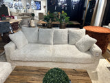 3-sitzer Sofa creme-weiß, Sofa Schaffell-Optik, Breite 250 cm