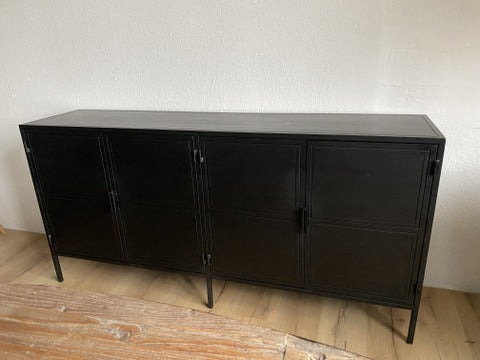 Metall Sideboard Industriedesign, Anrichte schwarz, Sideboard schwarz Metall,   Breite 175 cm