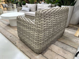 Gartensessel Kunststoff-Rattan, Gartensessel cream-taupe, Breite 105 cm