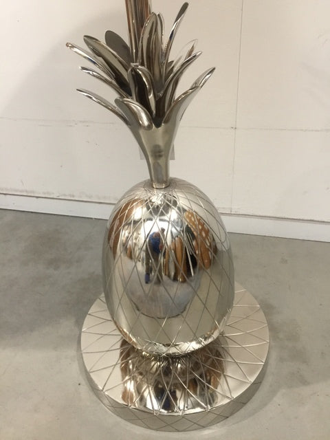 Beistelltisch Ananas Silber,  Metall Beistelltisch Silber, Ø 45 cm