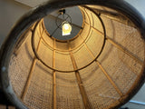 Pendelleuchte Rattan, Lampe Rattan, Hängelampe Rattan, Höhe 80 cm