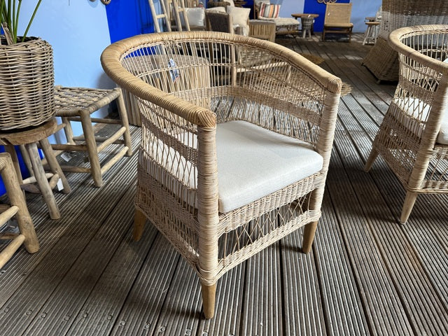 Sessel Rattan, Stuhl Rattan, Natur-Rattan Sessel