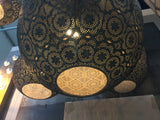 Pendelleuchte antik gold-braun, Hängeleuchte Oriental, orientalische Lampe, Durchmesser 32 cm