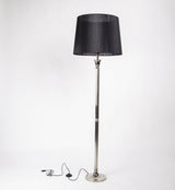Stehlampe mit einem Lampenschirm, Farbe Chrom-Schwarz, Höhe 172 cm