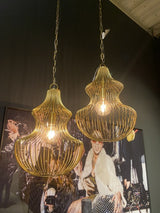 Hängeleuchte Gold, Pendelleuchte Gold, Hängelampe Gold, Durchmesser 35 cm