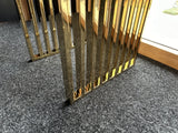 Metall Säule Gold, Dekosäule Metall Gold,  Pflanzensäule Gold Metall,  Höhe 120 cm