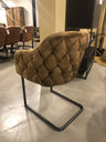 Freischwinger gelb, Stuhl gepolstert Chesterfield, Stuhl gelb