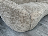 Sofa beige, Ecksofa abgerundet, Sofa L-Form, Breite 192-357 cm