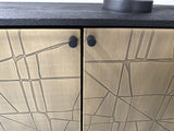 Sideboard schwarz-Gold, Anrichte Gold-schwarz,  Breite 160 cm