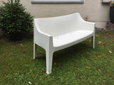 Gartenbank weiß, Sofa Kunststoff, Outdoor Bank weiß