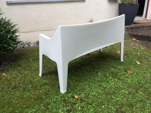 Gartenbank weiß, Sofa Kunststoff, Outdoor Bank weiß