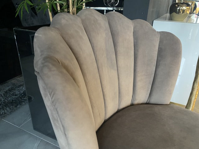 Stuhl taupe, Stuhl gepolstert schwarze Stuhlbeine