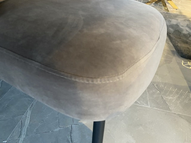 Stuhl taupe, Stuhl gepolstert schwarze Stuhlbeine