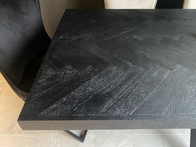 Esstisch schwarz, Tisch schwarz, Breite 220 cm