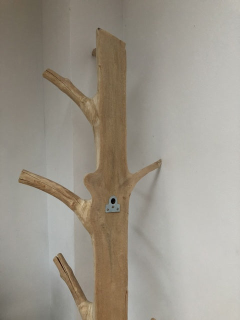 Wandgarderobe aus Holz Unikat, Standgarderobe aus Massivholz, Höhe 200 cm