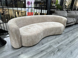 Sofa halbrund beige, Sitzsofa halbrund, Breite 232 cm