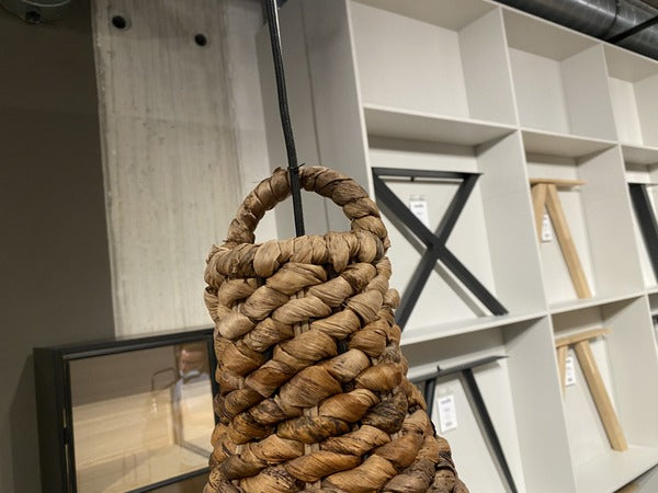 Pendelleuchte Bananenblatt, Hängeleuchte Natur-Lampe, Leuchte Natur-braun, Durchmesser  62 cm