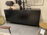 Sideboard schwarz Eiche furniert, Anrichte schwarz, Breite 180 cm