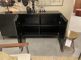 Sideboard schwarz Eiche furniert, Anrichte schwarz, Breite 180 cm