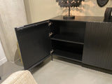 Sideboard schwarz Eiche furniert, Anrichte schwarz, Breite 180 cm