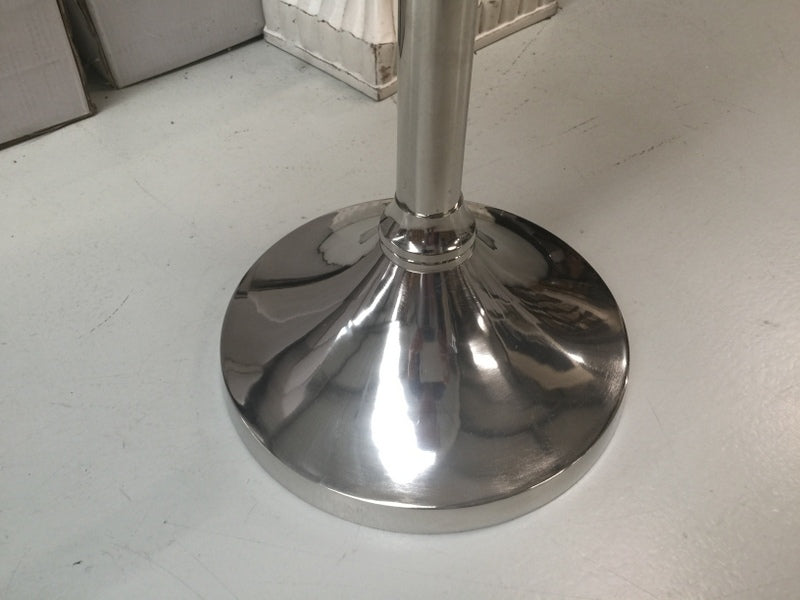 Beistelltisch silber Metall, Aluminium Beistelltisch silber, Durchmesser 40 cm