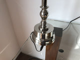 Tischlampe verchromt, Tischleuchte silber, Durchmesser 15 cm