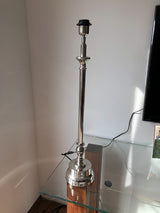 Tischlampe verchromt, Tischleuchte silber, Durchmesser 15 cm