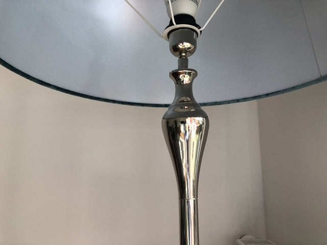 Stehlampe mit Lampenschirm, Stehleuchte Lampenschirm petrol, Durchmesser 55 cm