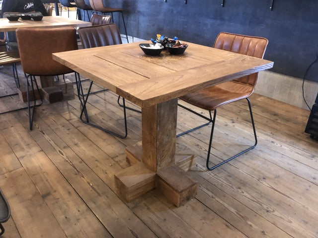 Bistrotisch Teakholz, Tisch quadratisch Teak, Bistrotisch Holz Teak, Maße 80 x 80 cm