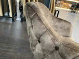 Stuhl Chesterfield taupe, Stuhl taupe gepolstert Chesterfield