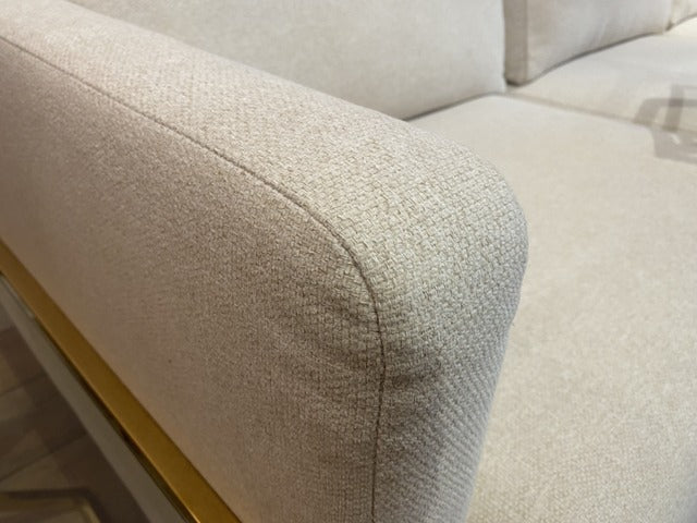 Sofa beige , Ecksofa beige, Breite 297 cm