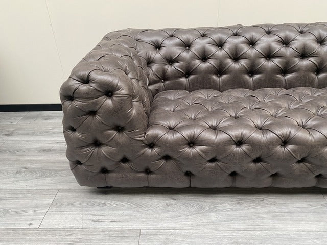 Chesterfield Sofa schwarz, Sofa schwarz Chesterfield, Breite 258 cm