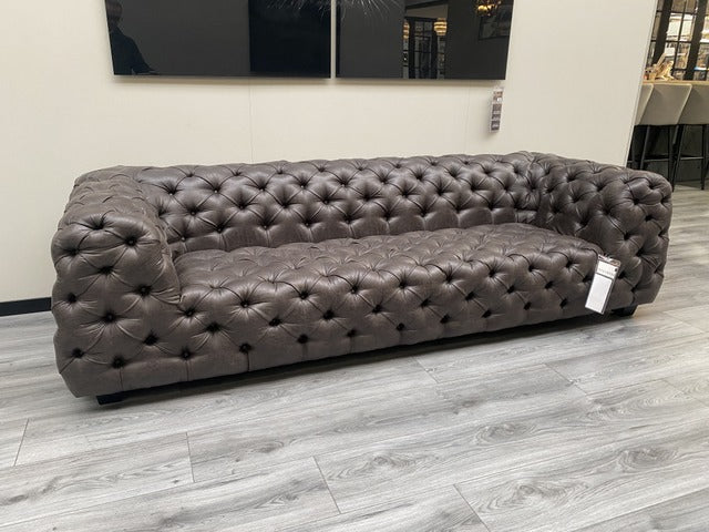 Chesterfield Sofa schwarz, Sofa schwarz Chesterfield, Breite 258 cm