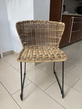 Stuhl Rattan braun, Esszimmerstuhl braun, 2er Set