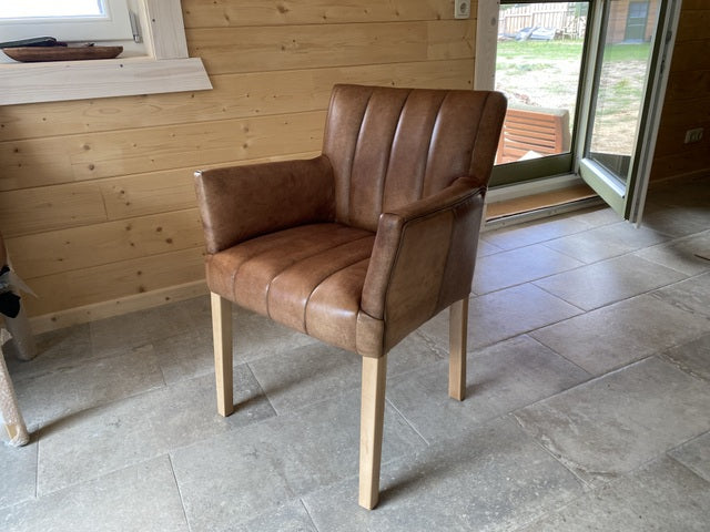 Eckbank gepolstert Echtleder-Bezug, Bank cognac, Echtleder, Maße 230 x 190 cm