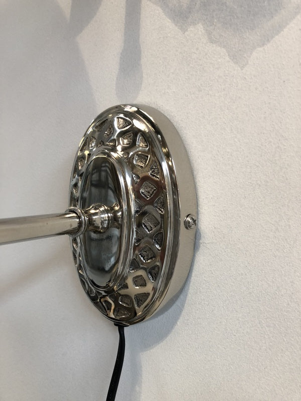 Wandleuchte silber, Wandlampe oval für Lampenschirme