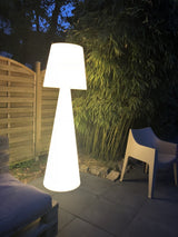 Stehleuchte aus Kunststoff, Outdoor Stehlampe mit Lampenschirm in verschiedenen Farben, Höhe 200 cm