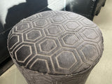 Hocker taupe-grau, Stoff-Hocker grau, Pouf-Hocker grau