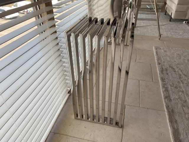 Konsole Silber, Wandtisch Silber, Konsole Metall Silber,  Breite 160 cm