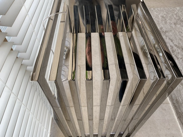 Konsole Silber, Wandtisch Silber, Konsole Metall Silber,  Breite 160 cm