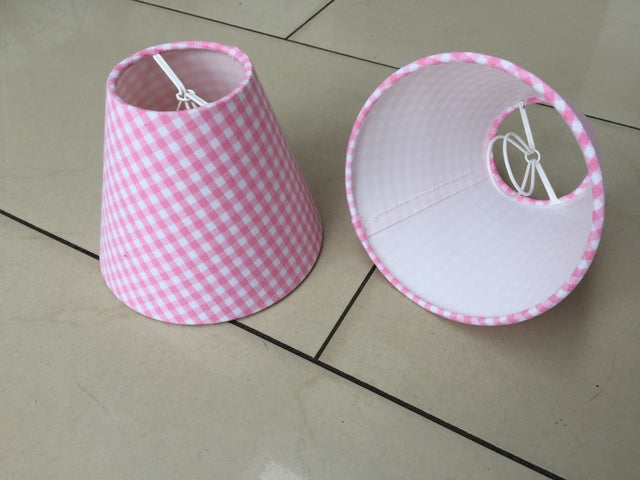 KIemmschirm kariert rosa-weiß, Aufsteckschirm kariert, Ø 14 cm – Richhome