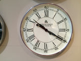 Wanduhr "London" verchromt, Farbe Weiß-Chrom,  Durchmesser 76 cm