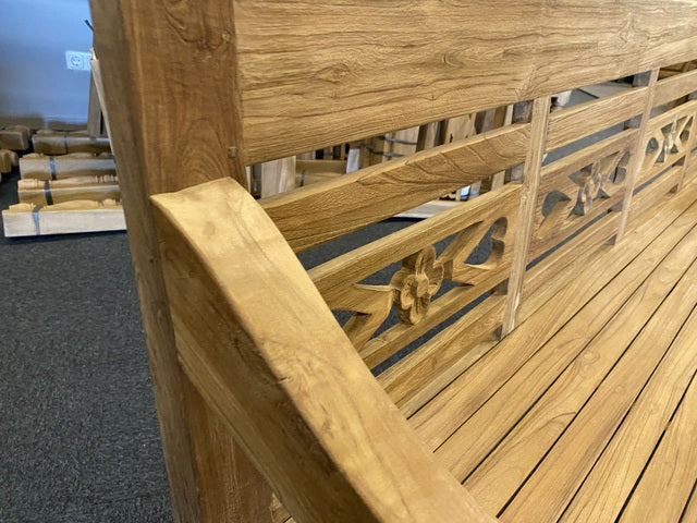 Sitzbank Teakholz, Gartenbank Teak, Bank Teak, Breite 300 cm