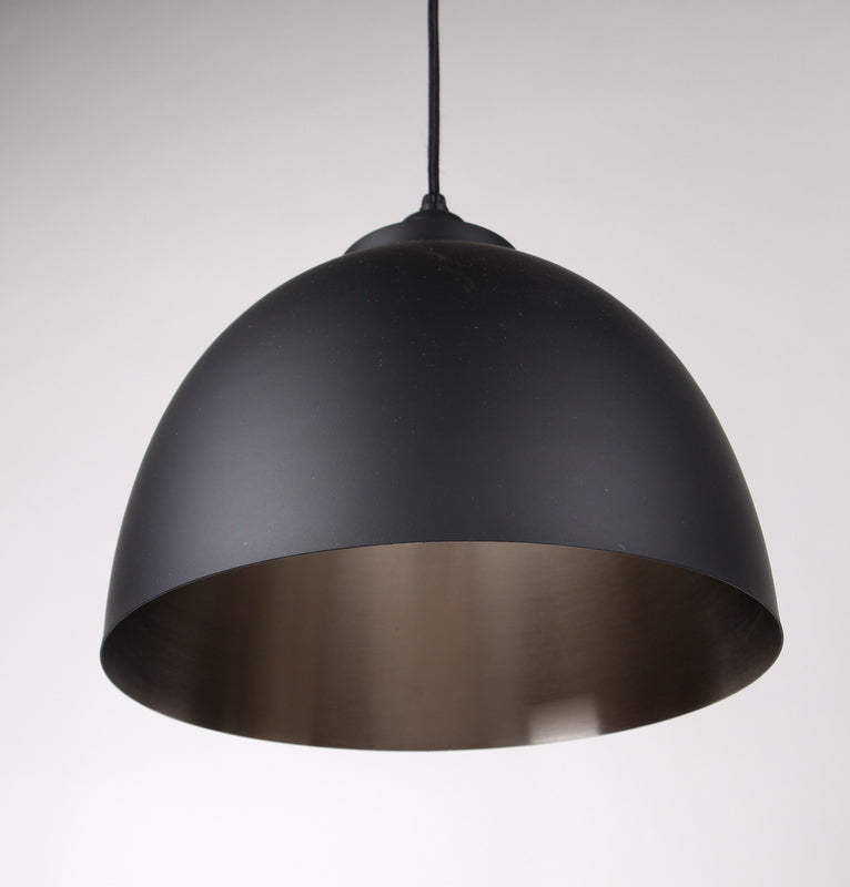 Moderne Pendelleuchte, Farbe Schwarz-Nickel, Ø 30 cm